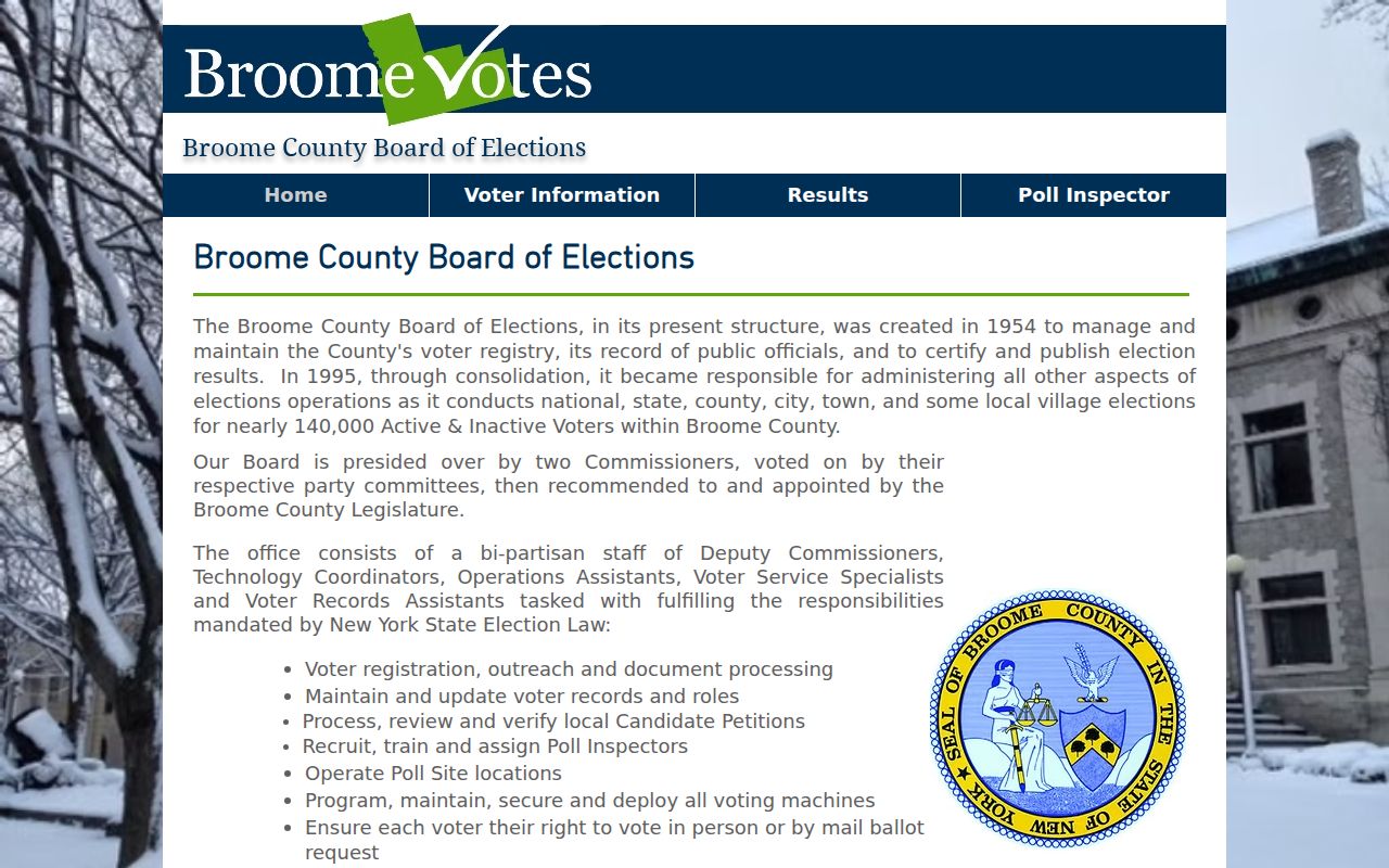 Vestal residents directory source image of the Broome County Board of Elections